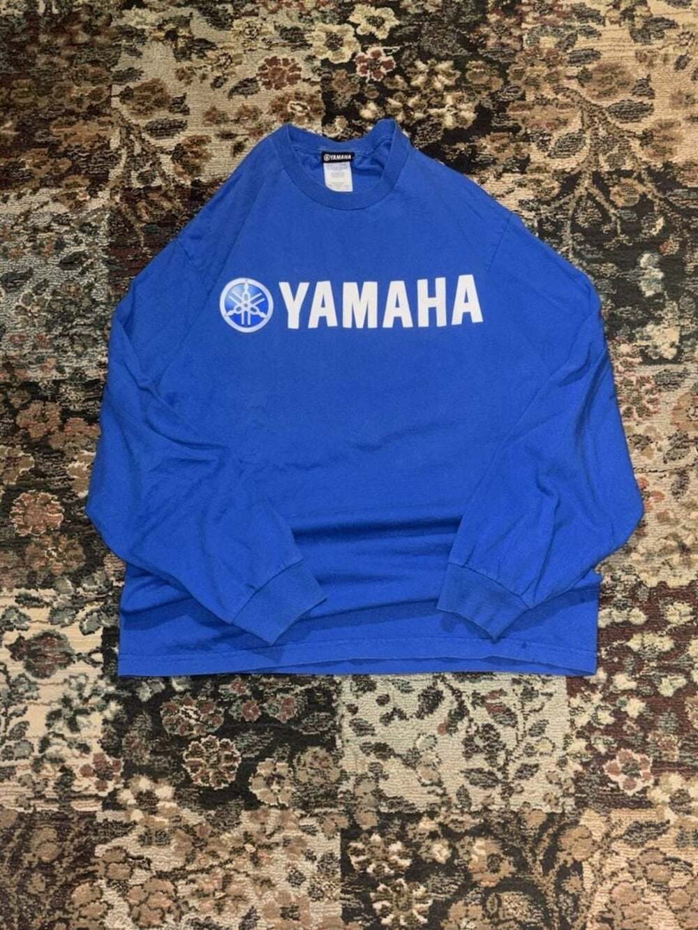 Yamaha Long Sleeve T-Shirt Blue Size Large